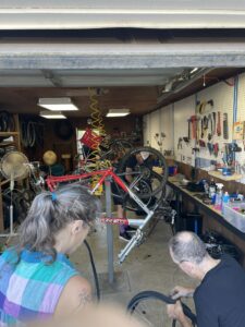 A look inside the garage of the Conway Cycling Project