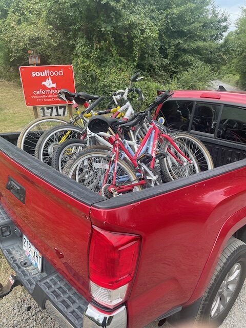 Bikes delivered to the Soul Food Cafe Mission